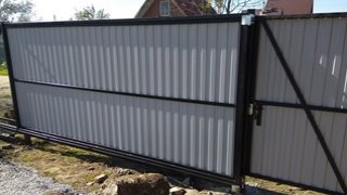 Купить сваи для ворот в Ачинск. Заказать ворота на сваях под ключ от 21469 руб